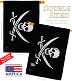 Jack Rackham's - Pirate Coastal Vertical Impressions Decorative Flags HG140412 Made In USA