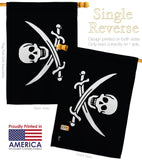 Jack Rackham's - Pirate Coastal Vertical Impressions Decorative Flags HG140412 Made In USA