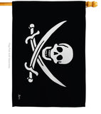 Jack Rackham's - Pirate Coastal Vertical Impressions Decorative Flags HG140412 Made In USA