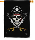 Pirates - Pirate Coastal Vertical Impressions Decorative Flags HG192305 Made In USA