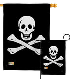 Black Sam - Pirate Coastal Vertical Impressions Decorative Flags HG107032 Made In USA