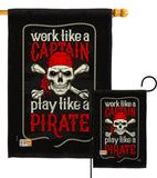 Play Like a Priate - Pirate Coastal Vertical Impressions Decorative Flags HG137074 Made In USA