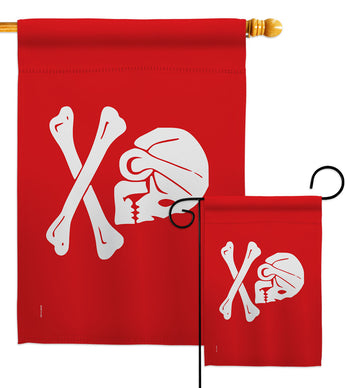 Henry Every Red - Pirate Coastal Impressions Decorative Flags HG141093 Made In USA