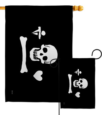 Pirate of Stede Bonnet - Pirate Coastal Impressions Decorative Flags HG141132 Made In USA