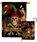 Pirate Ahoy Mate - Pirate Coastal Vertical Impressions Decorative Flags HG192374 Made In USA