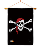 Red Bandana - Pirate Coastal Vertical Impressions Decorative Flags HG107042 Made In USA