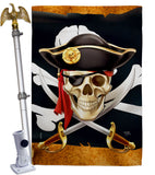 Pirate Life - Pirate Coastal Vertical Impressions Decorative Flags HG107068 Made In USA