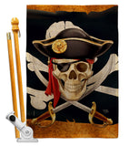 Pirate Life - Pirate Coastal Vertical Impressions Decorative Flags HG107068 Made In USA