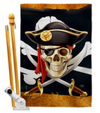 Pirate Life - Pirate Coastal Vertical Impressions Decorative Flags HG107068 Made In USA