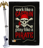 Play Like a Priate - Pirate Coastal Vertical Impressions Decorative Flags HG137074 Made In USA