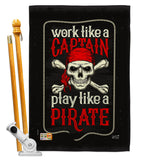 Play Like a Priate - Pirate Coastal Vertical Impressions Decorative Flags HG137074 Made In USA