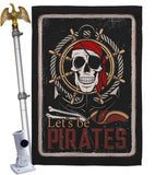 Be Pirates - Pirate Coastal Vertical Impressions Decorative Flags HG137319 Made In USA
