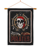 Be Pirates - Pirate Coastal Vertical Impressions Decorative Flags HG137319 Made In USA