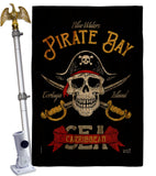 Pirate Bay - Pirate Coastal Vertical Impressions Decorative Flags HG137377 Made In USA