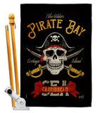 Pirate Bay - Pirate Coastal Vertical Impressions Decorative Flags HG137377 Made In USA