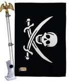 Jack Rackham's - Pirate Coastal Vertical Impressions Decorative Flags HG140412 Made In USA