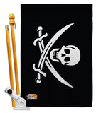 Jack Rackham's - Pirate Coastal Vertical Impressions Decorative Flags HG140412 Made In USA