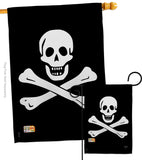 Black Sam - Pirate Coastal Vertical Impressions Decorative Flags HG107032 Made In USA