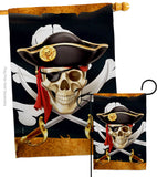 Pirate Life - Pirate Coastal Vertical Impressions Decorative Flags HG107068 Made In USA