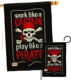 Play Like a Priate - Pirate Coastal Vertical Impressions Decorative Flags HG137074 Made In USA