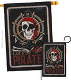 Be Pirates - Pirate Coastal Vertical Impressions Decorative Flags HG137319 Made In USA