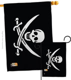 Jack Rackham's - Pirate Coastal Vertical Impressions Decorative Flags HG140412 Made In USA