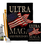 Maga And Proud - Patriotic Americana Vertical Impressions Decorative Flags HG170276 Made In USA