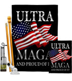 Maga And Proud - Patriotic Americana Vertical Impressions Decorative Flags HG170276 Made In USA