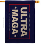 Blue Ultra Maga - Patriotic Americana Horizontal Impressions Decorative Flags HG170274 Made In USA