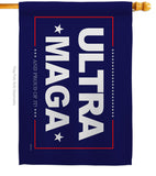 Blue Ultra Maga - Patriotic Americana Horizontal Impressions Decorative Flags HG170274 Made In USA