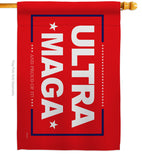 Red Ultra Maga - Patriotic Americana Horizontal Impressions Decorative Flags HG170275 Made In USA