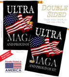 Maga And Proud - Patriotic Americana Vertical Impressions Decorative Flags HG170276 Made In USA