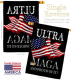 Maga And Proud - Patriotic Americana Vertical Impressions Decorative Flags HG170276 Made In USA