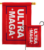 Red Ultra Maga - Patriotic Americana Horizontal Impressions Decorative Flags HG170275 Made In USA