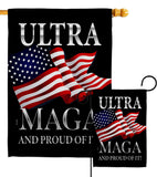 Maga And Proud - Patriotic Americana Vertical Impressions Decorative Flags HG170276 Made In USA