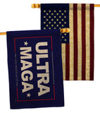 Blue Ultra Maga - Patriotic Americana Horizontal Impressions Decorative Flags HG170274 Made In USA