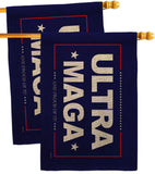 Blue Ultra Maga - Patriotic Americana Horizontal Impressions Decorative Flags HG170274 Made In USA