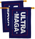 Blue Ultra Maga - Patriotic Americana Horizontal Impressions Decorative Flags HG170274 Made In USA