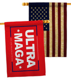 Red Ultra Maga - Patriotic Americana Horizontal Impressions Decorative Flags HG170275 Made In USA