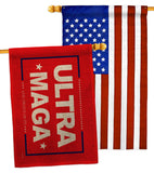 Red Ultra Maga - Patriotic Americana Horizontal Impressions Decorative Flags HG170275 Made In USA