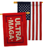 Red Ultra Maga - Patriotic Americana Horizontal Impressions Decorative Flags HG170275 Made In USA