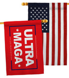 Red Ultra Maga - Patriotic Americana Horizontal Impressions Decorative Flags HG170275 Made In USA