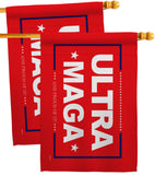 Red Ultra Maga - Patriotic Americana Horizontal Impressions Decorative Flags HG170275 Made In USA