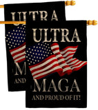 Maga And Proud - Patriotic Americana Vertical Impressions Decorative Flags HG170276 Made In USA