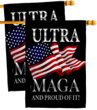 Maga And Proud - Patriotic Americana Vertical Impressions Decorative Flags HG170276 Made In USA