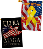 Maga And Proud - Patriotic Americana Vertical Impressions Decorative Flags HG170276 Made In USA