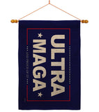 Blue Ultra Maga - Patriotic Americana Horizontal Impressions Decorative Flags HG170274 Made In USA