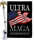 Maga And Proud - Patriotic Americana Vertical Impressions Decorative Flags HG170276 Made In USA