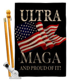 Maga And Proud - Patriotic Americana Vertical Impressions Decorative Flags HG170276 Made In USA