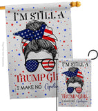 Trump Girl - Patriotic Americana Vertical Impressions Decorative Flags HG130401 Made In USA